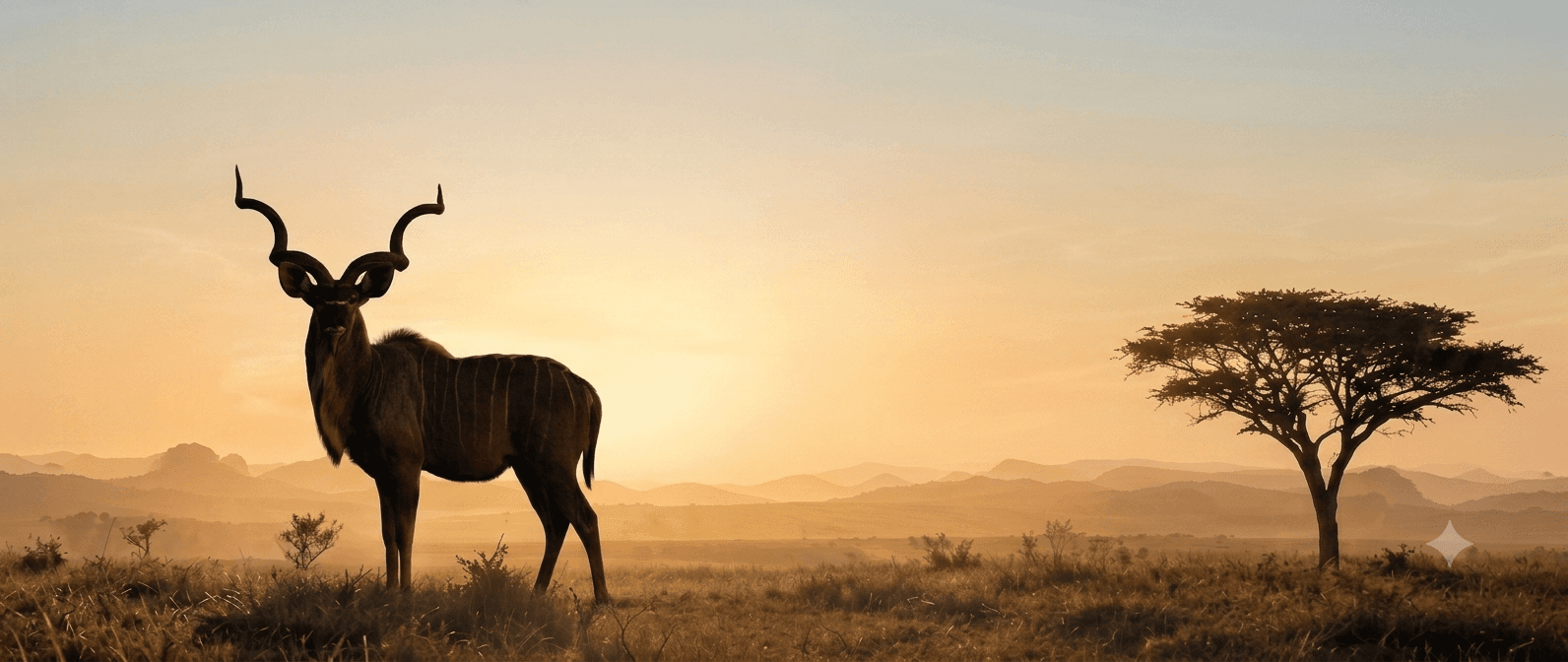 Golden-hour view over the South African bushveld on a private Kruger safari.
